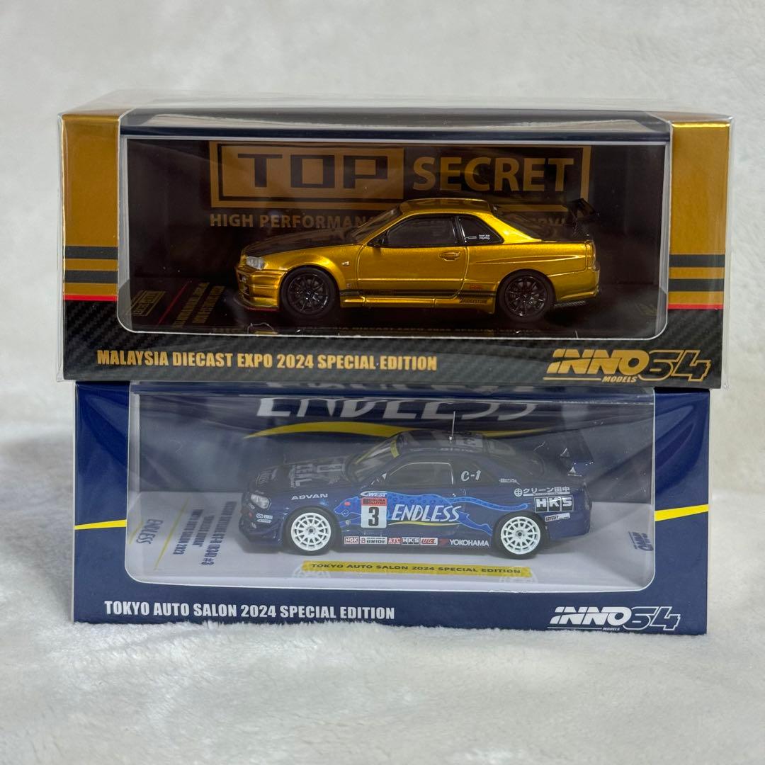 イノモデル1/64 GT-R R34 トップシークレット エンドレス セット