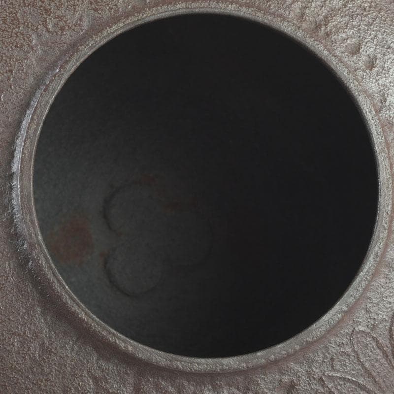 茶道具　人間国宝　釜師　高橋敬典作　菊桐文　政所釜　共箱　C　9452A