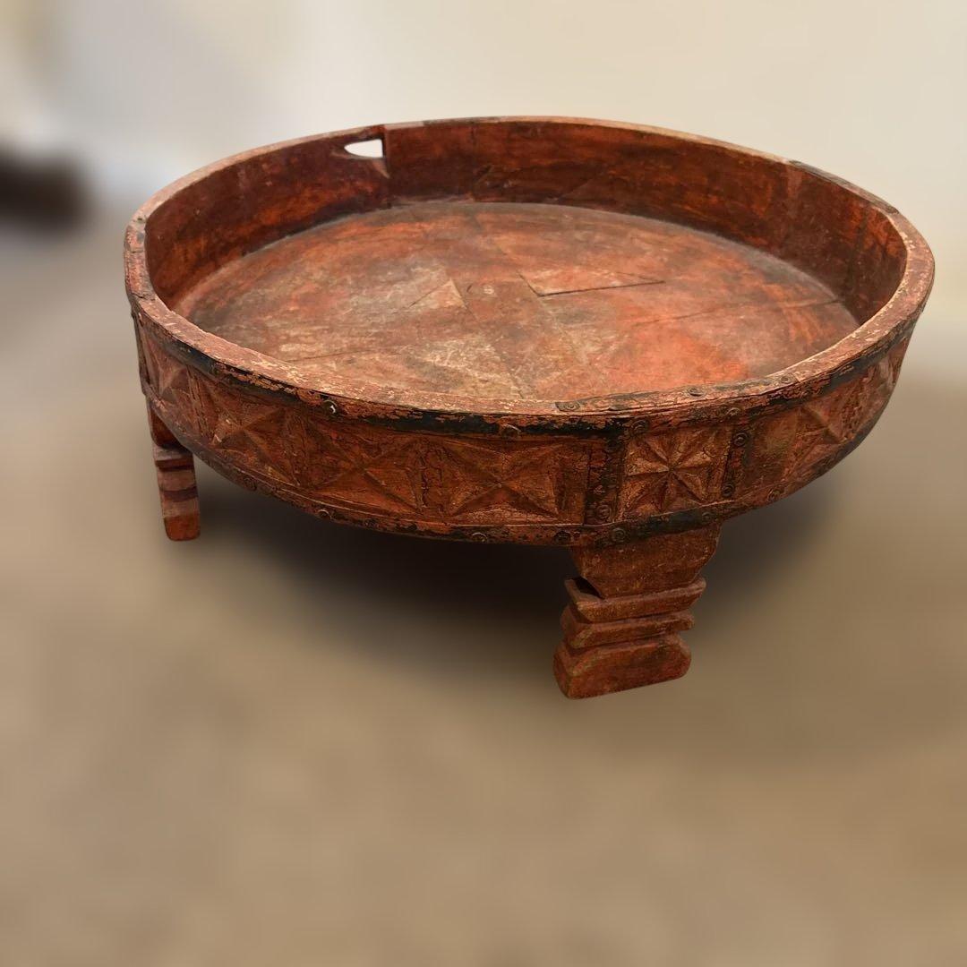 アンティーク＆ヴィンテージ　丸型座卓　サイドテーブル　カントーク