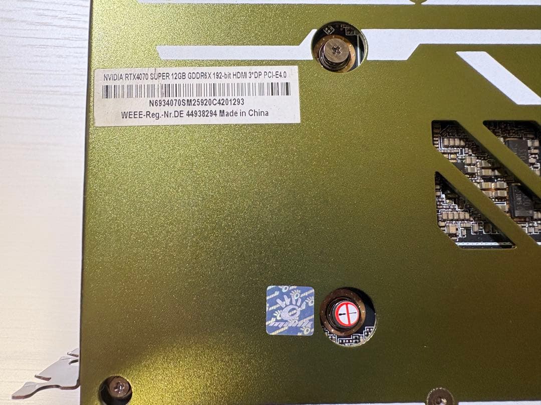 グラフィックボード・グラボ・ビデオカード manli rtx4070 super 12gb