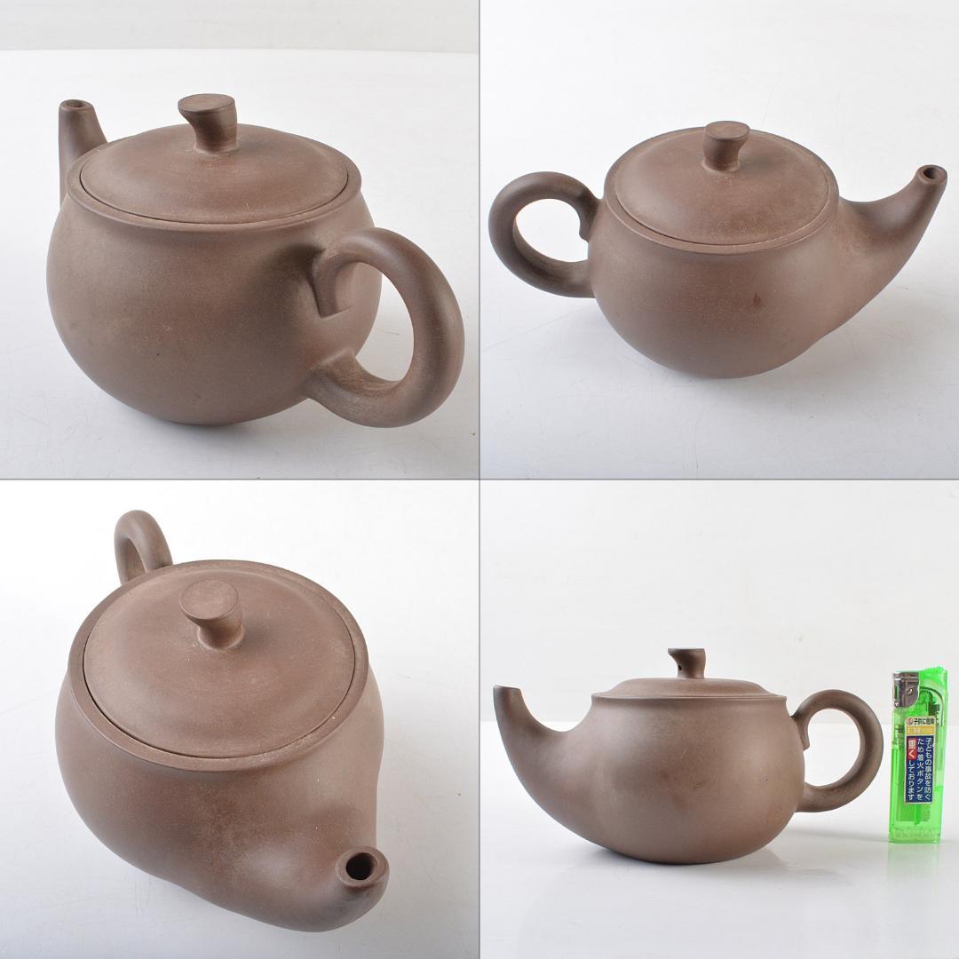 中国　紫砂　朱泥　急須　茶壷　在銘　C　R6195