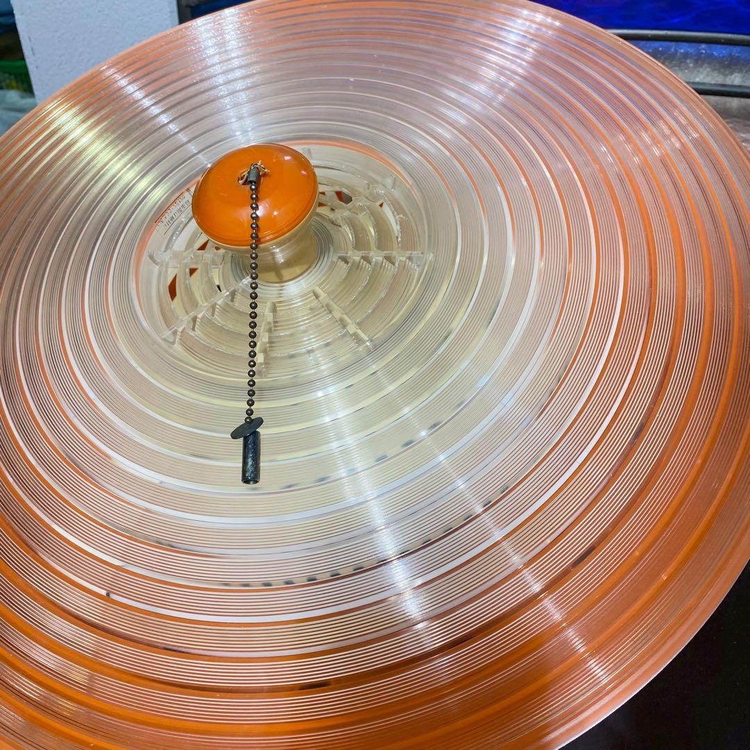 ペンダントライト レトロポップ オレンジ 昭和レトロ 当時物インテリア 天井照明