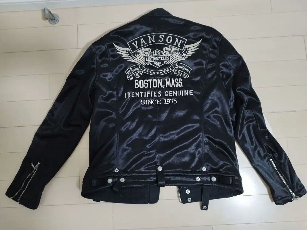 Vanson シングルライダースジャケット 黒