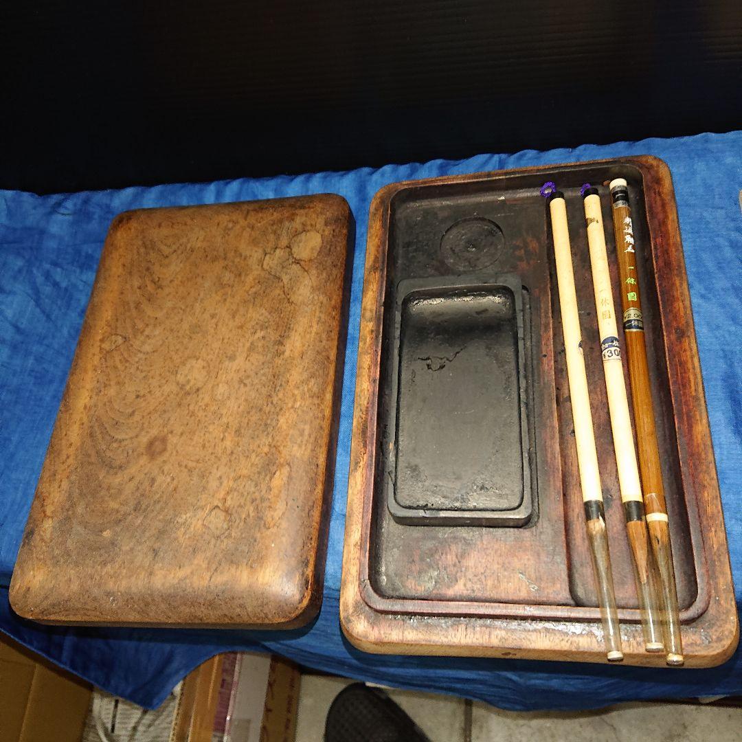 習字セット、天香桜、唐木硯箱セット