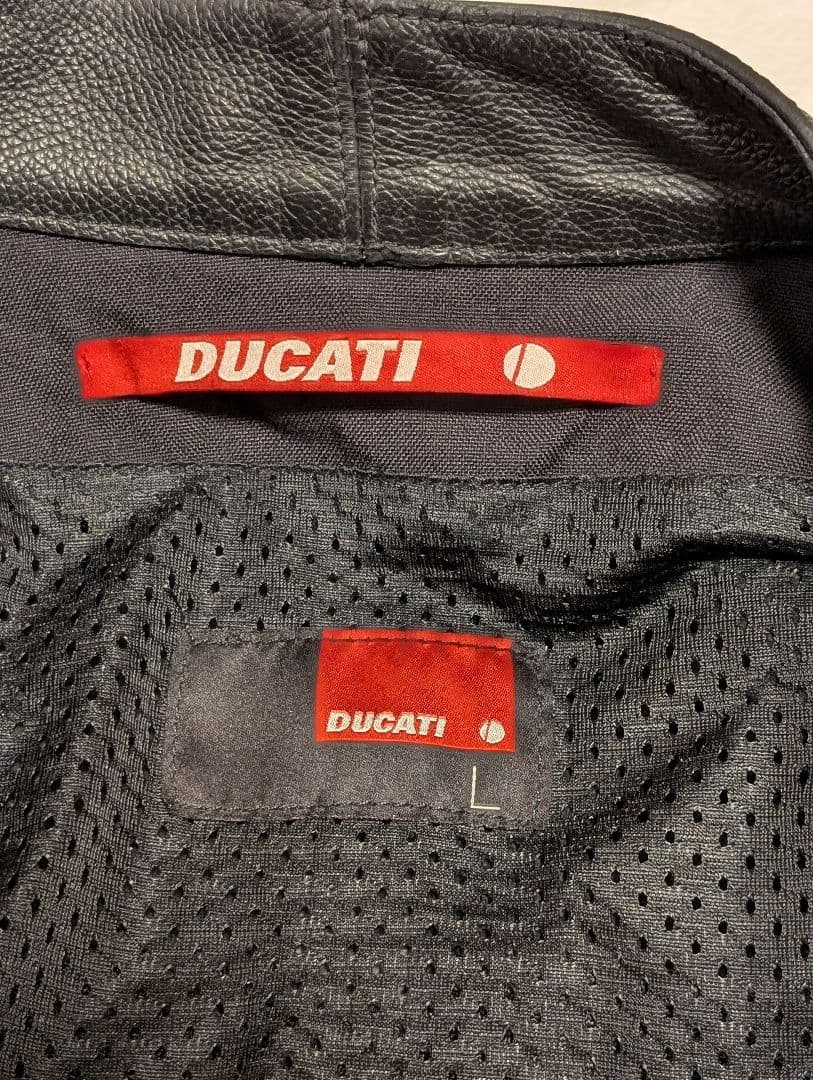 DUCATI ライダースジャケット L ロゴ プロテクター メッシュ ツーリング