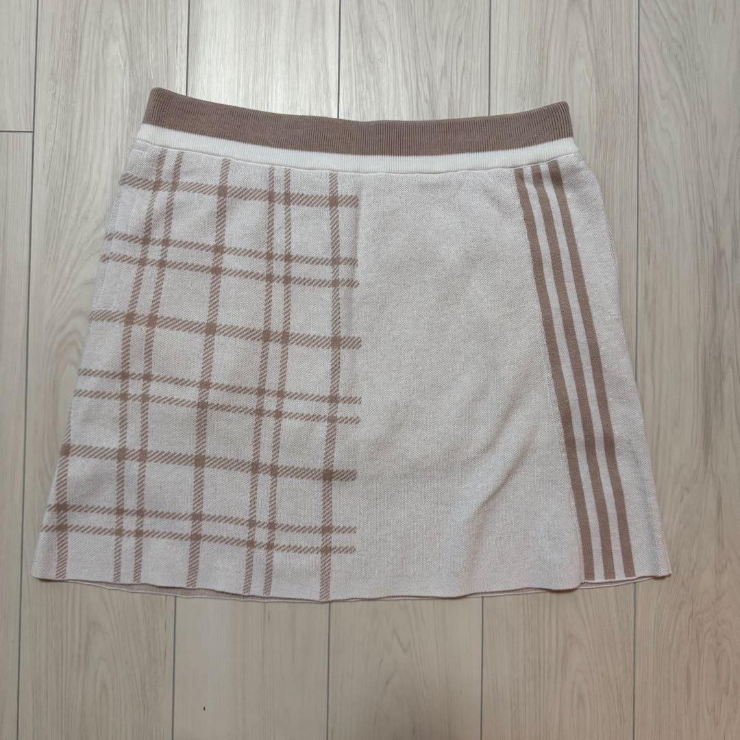 新品 セットアップ ゴルフウェア レディース セーター スカート 秋冬 ベージュ