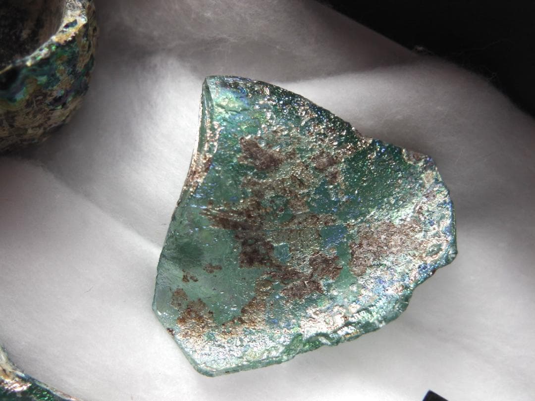 ローマングラス 破片 5点セット 銀化 アンティーク 古代ローマ