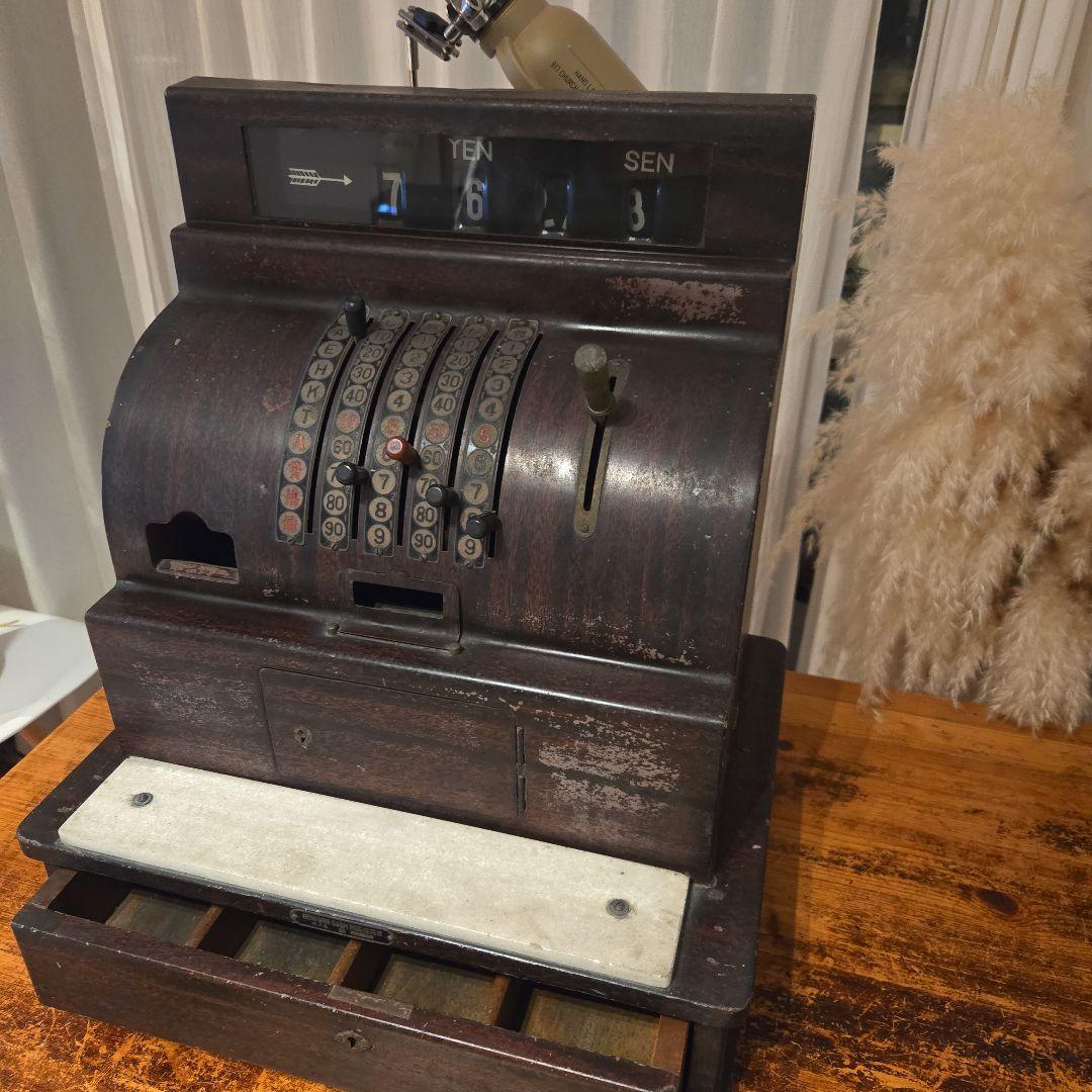 ヴィンテージ木製レジスター.キャッシャー