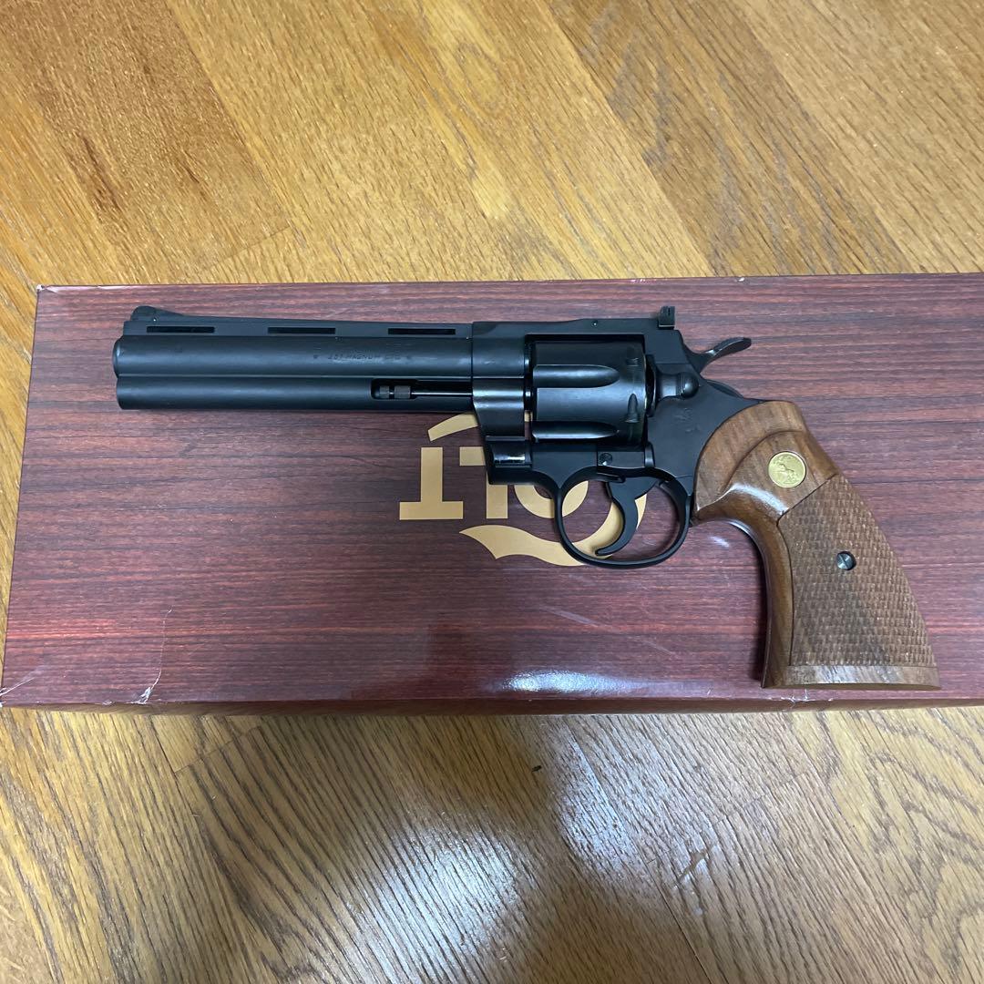 タナカ製コルトパイソン木製グリップペガサス式ガスガン