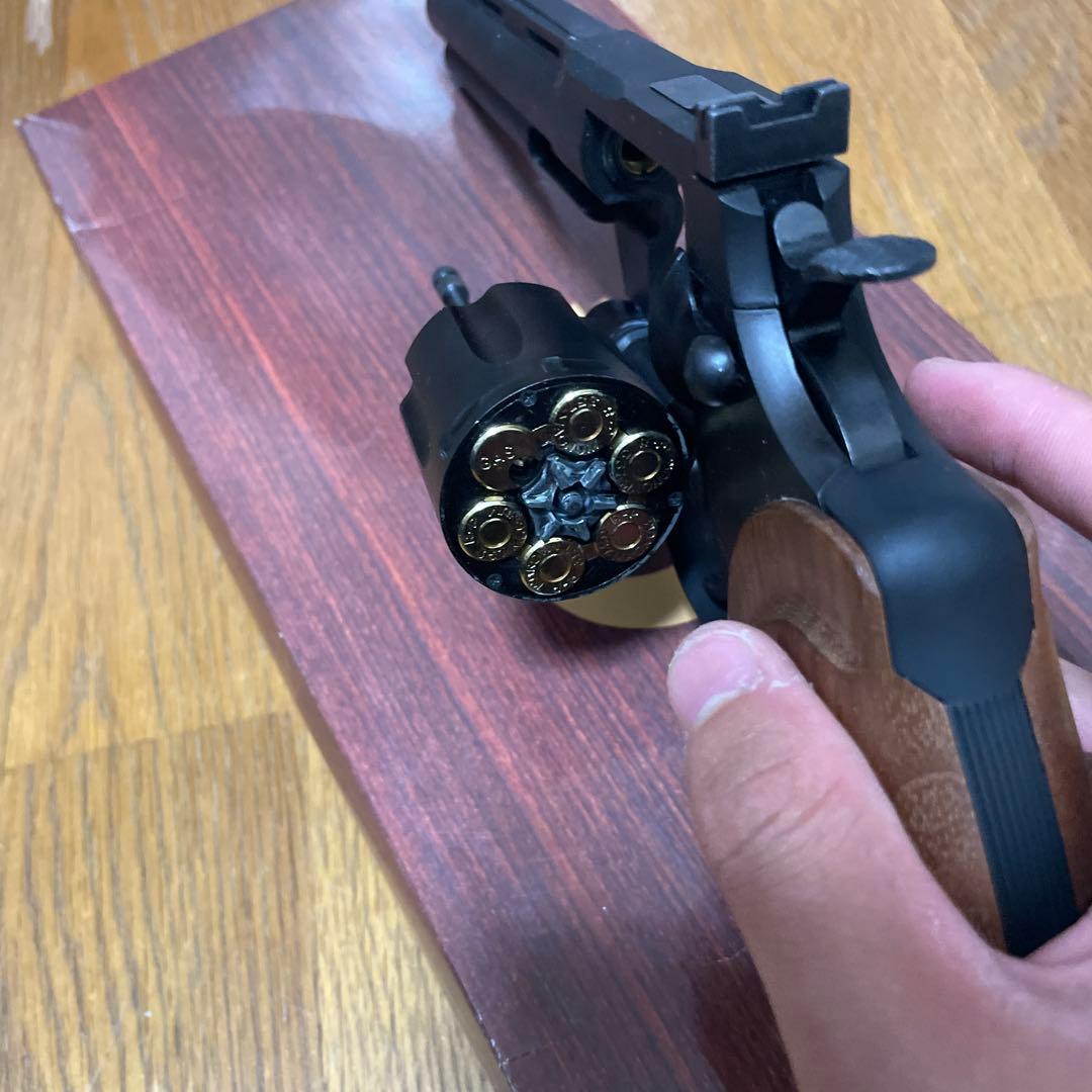 タナカ製コルトパイソン木製グリップペガサス式ガスガン