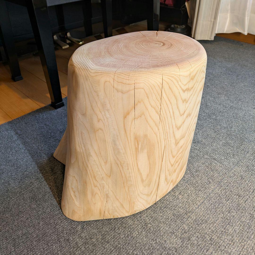 檜　切り株　丸太　椅子　スツール　 高さ約30.5㎝