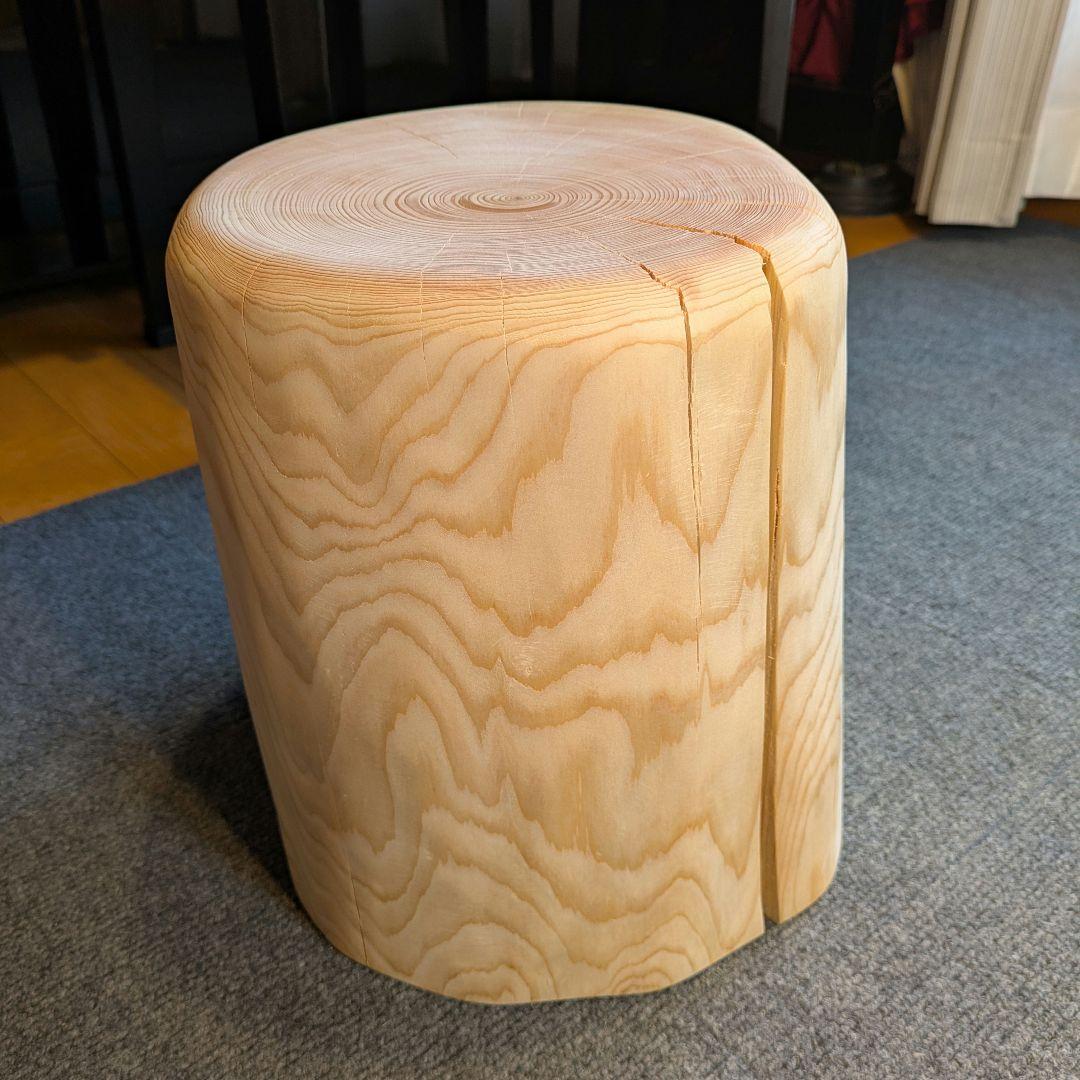 檜　切り株　丸太　椅子　スツール　 高さ約30.5㎝