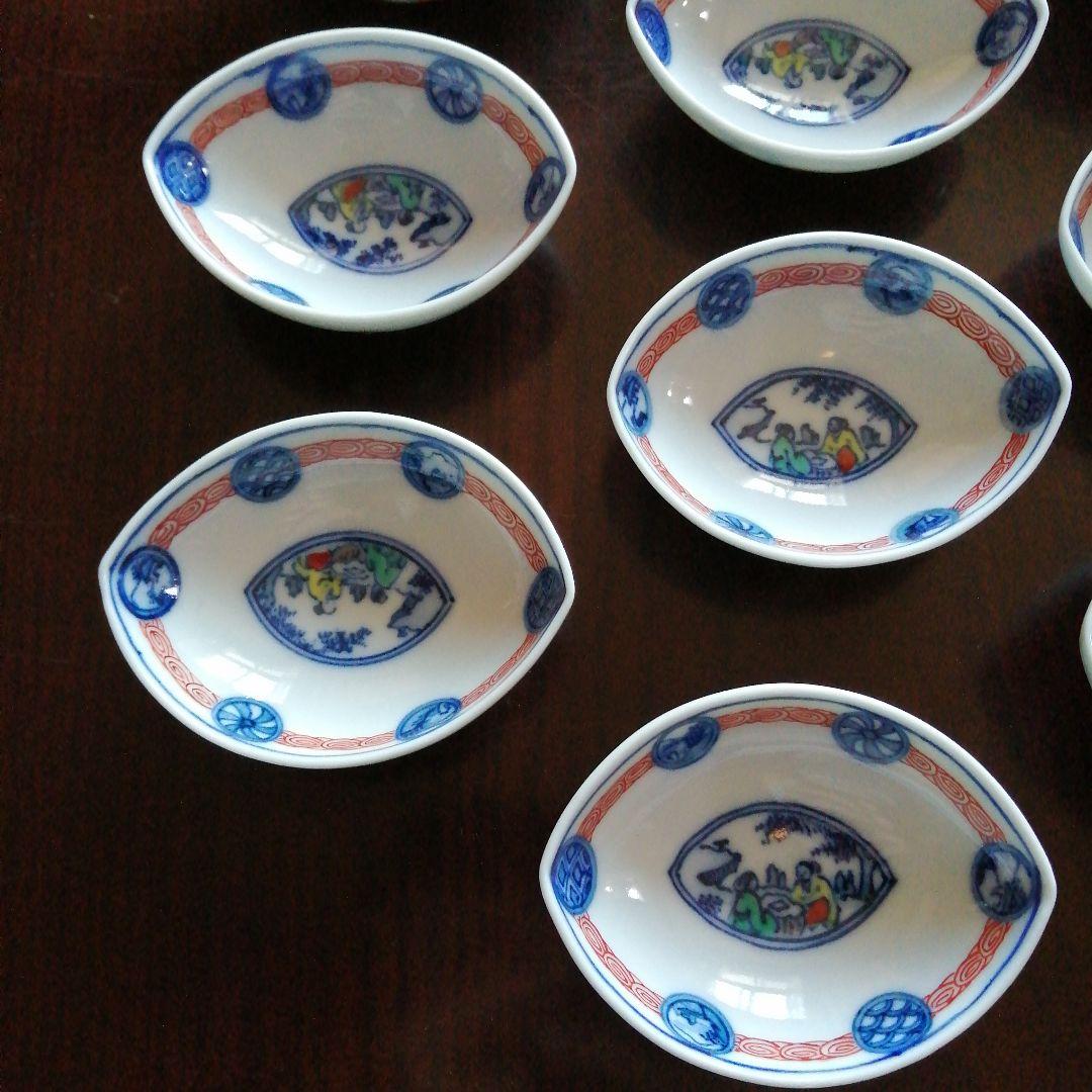 中国唐物　色絵豆皿　16個　8cm