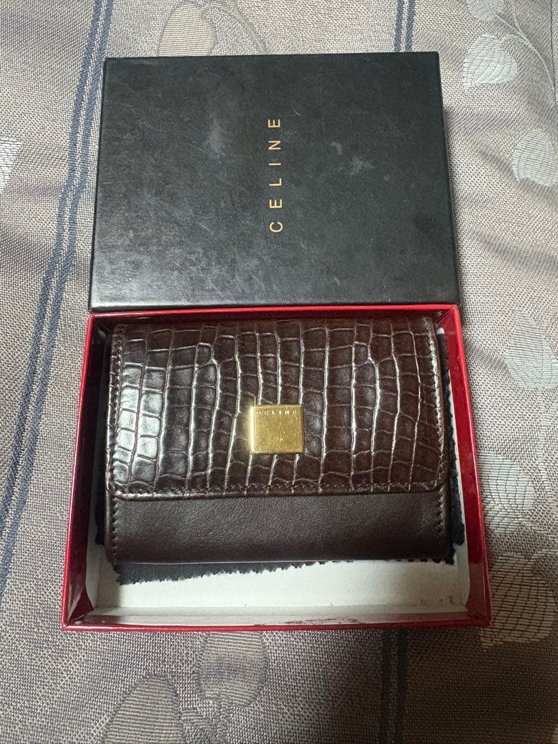 CELINE ブラウンレザー ケース