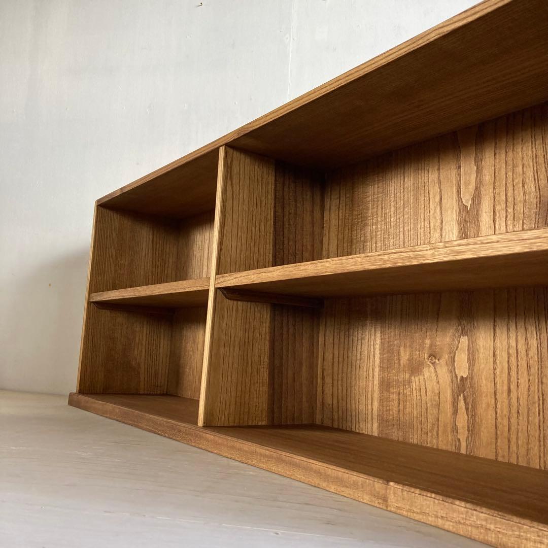 さかな猫 古い木製 オープンラック 木製棚 展示棚 本棚