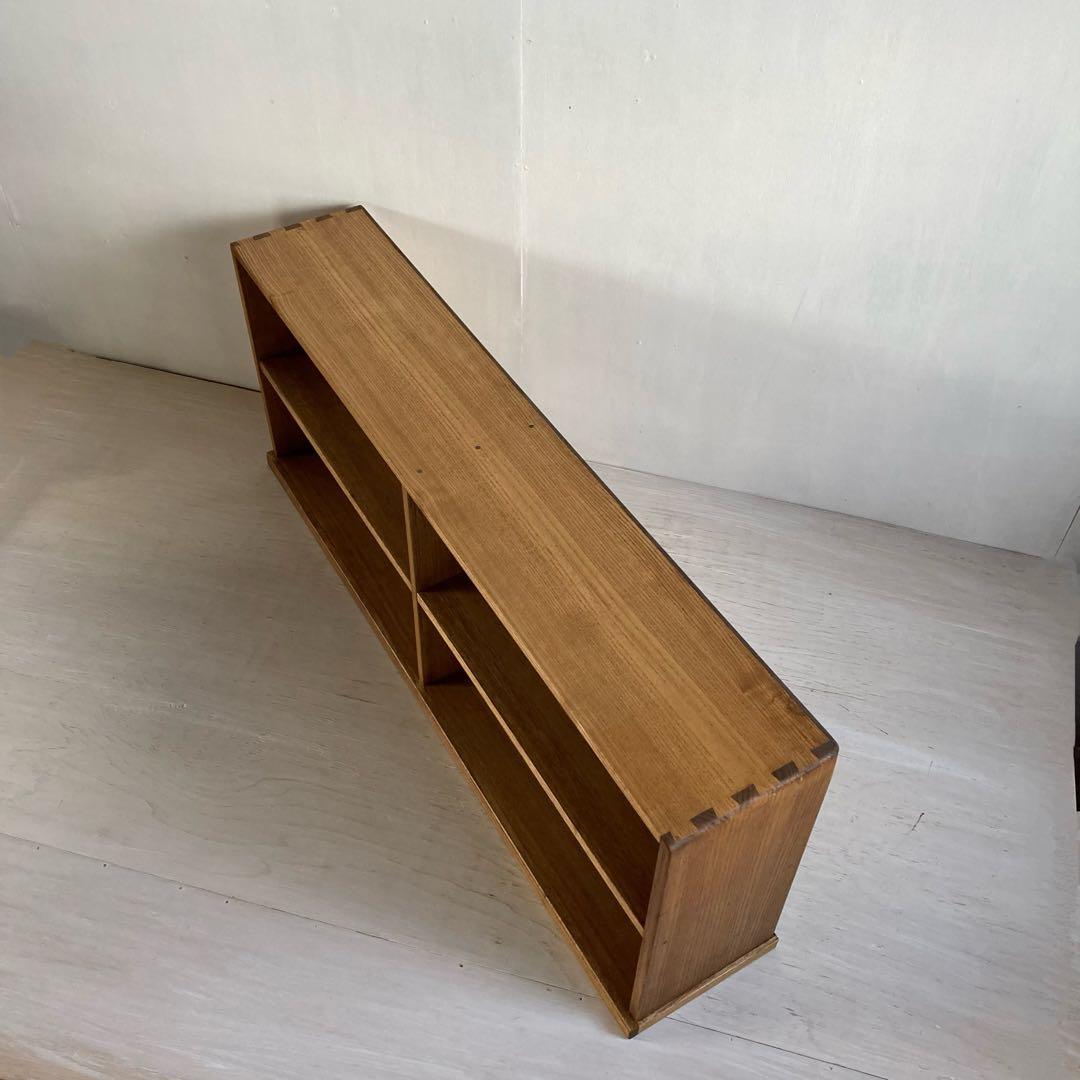 さかな猫 古い木製 オープンラック 木製棚 展示棚 本棚