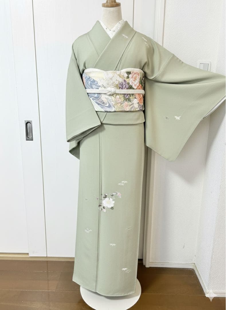 友禅　作家物　落款　正絹訪問着　フルセット4点　入学式　七五三　お宮参り