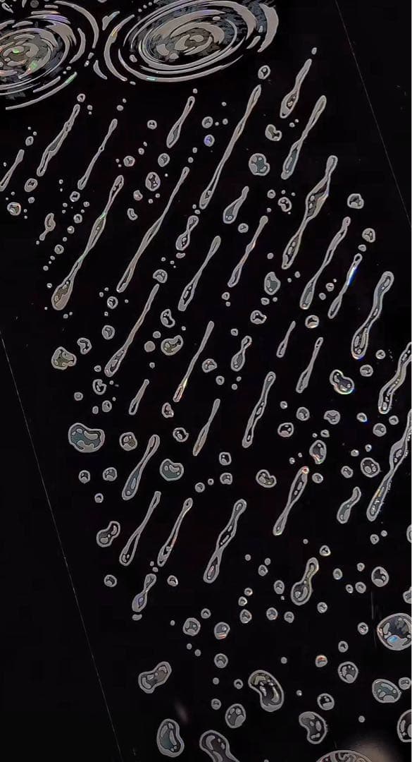 【9063】海外　マステ　3/5/巻　貝殻光マスキングテープ　雨　水滴　さざなみ