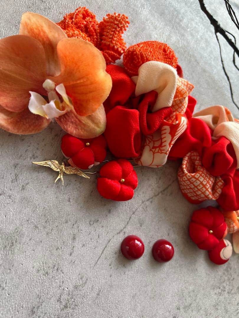 g*2様 七五三　七五三髪飾り　ヘッドドレス　着物髪飾り　リメイク髪飾り　044