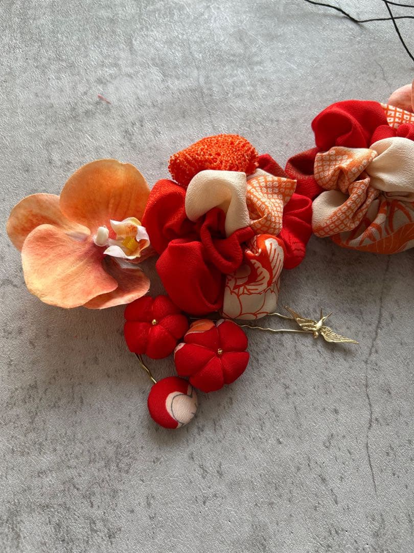 g*2様 七五三　七五三髪飾り　ヘッドドレス　着物髪飾り　リメイク髪飾り　044