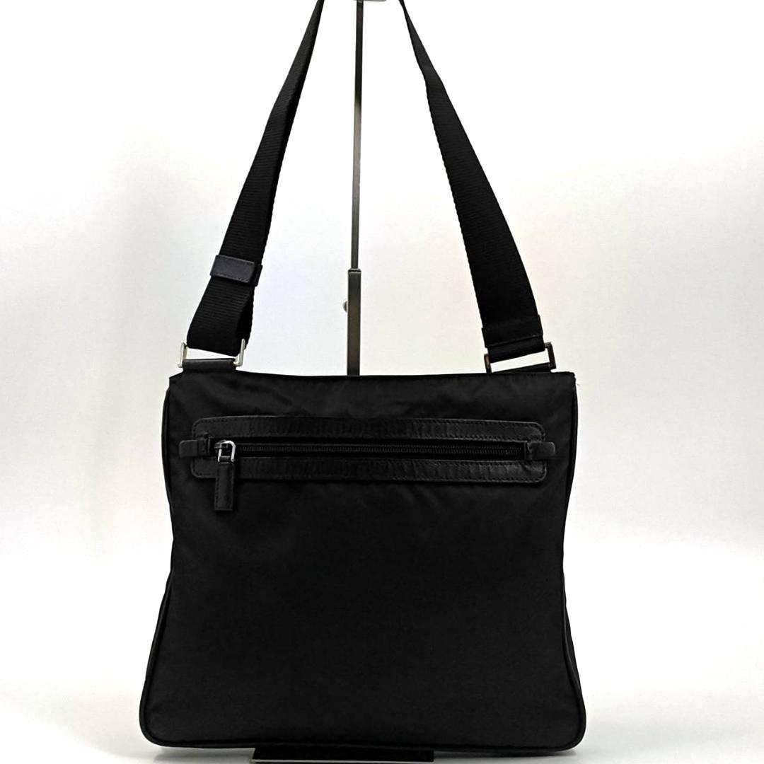 希少✨人気✨ギャラ付 プラダ　ショルダーバッグ　三角ロゴ　ナイロン　レザー　黒