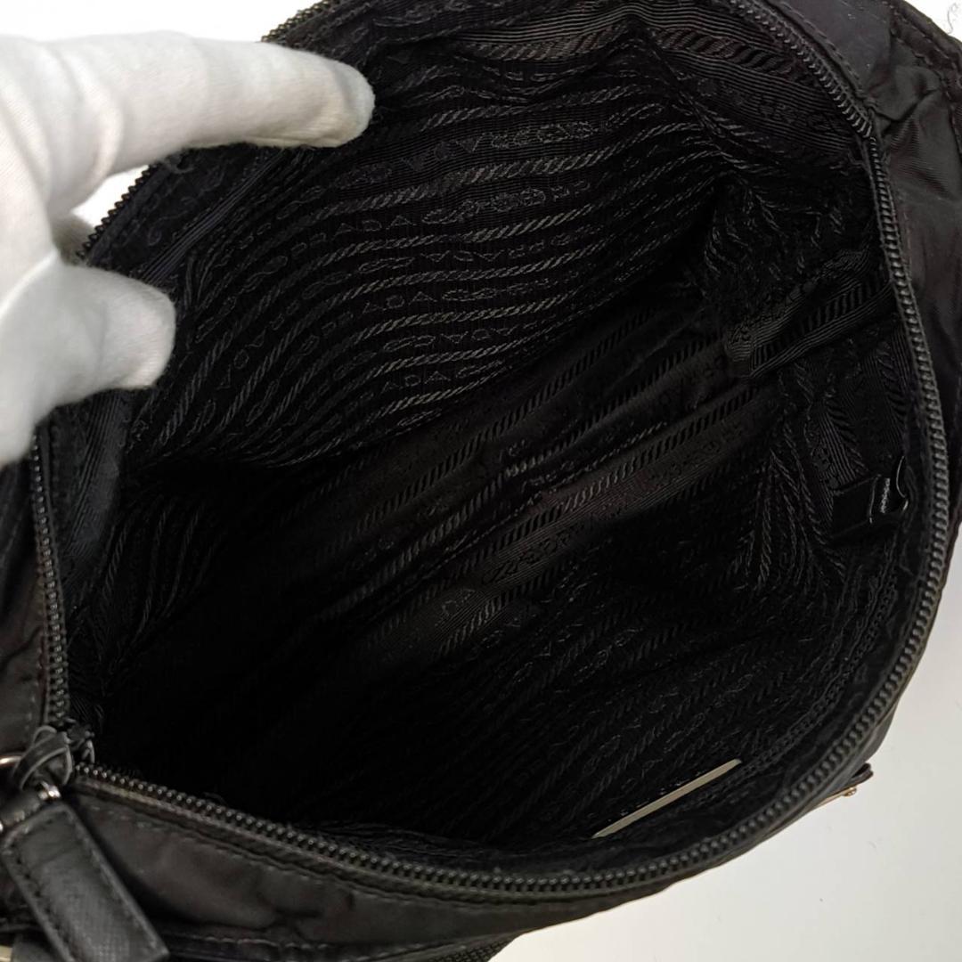 希少✨人気✨ギャラ付 プラダ　ショルダーバッグ　三角ロゴ　ナイロン　レザー　黒