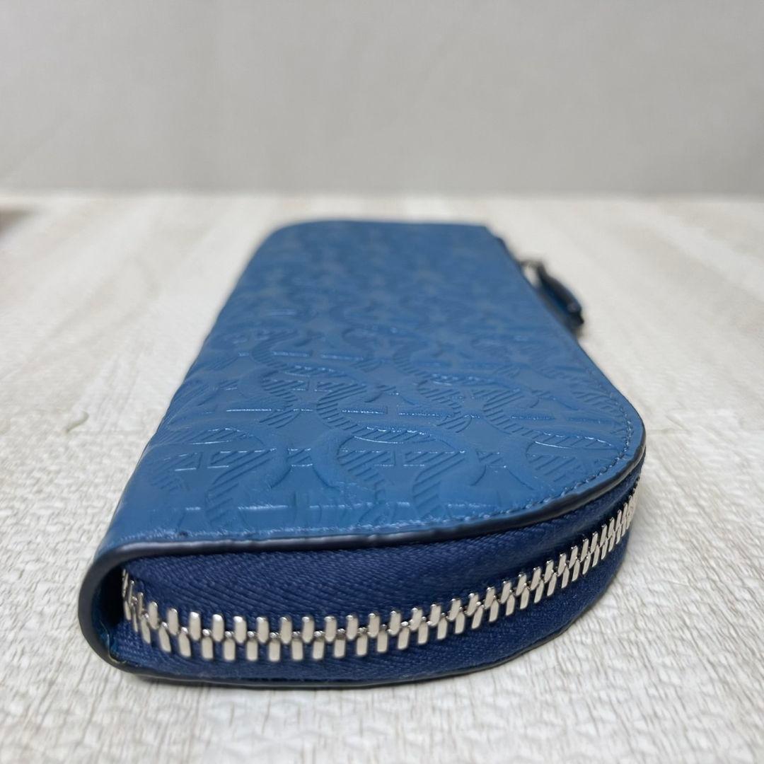 未使用 フェラガモ ガンチーニ ペンケース ポーチ 型押しレザー