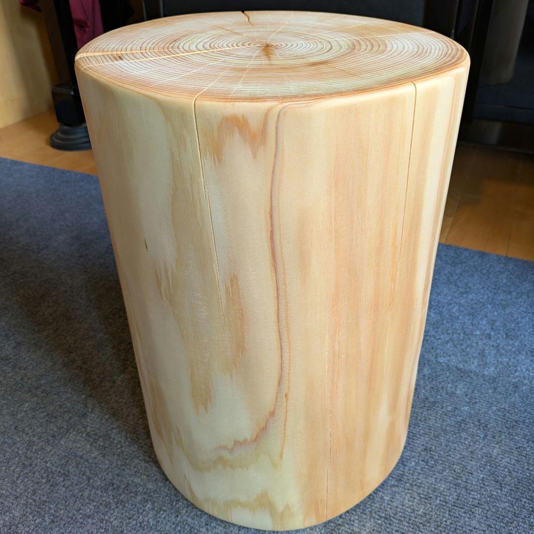 檜　切り株　丸太　椅子　スツール　 高さ約40.5㎝