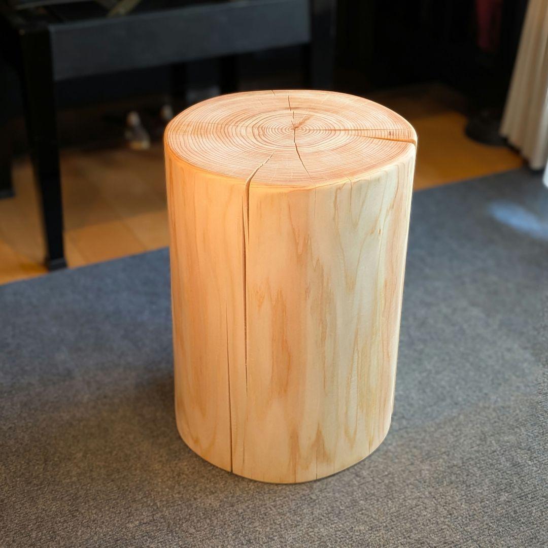 檜　切り株　丸太　椅子　スツール　 高さ約40.5㎝