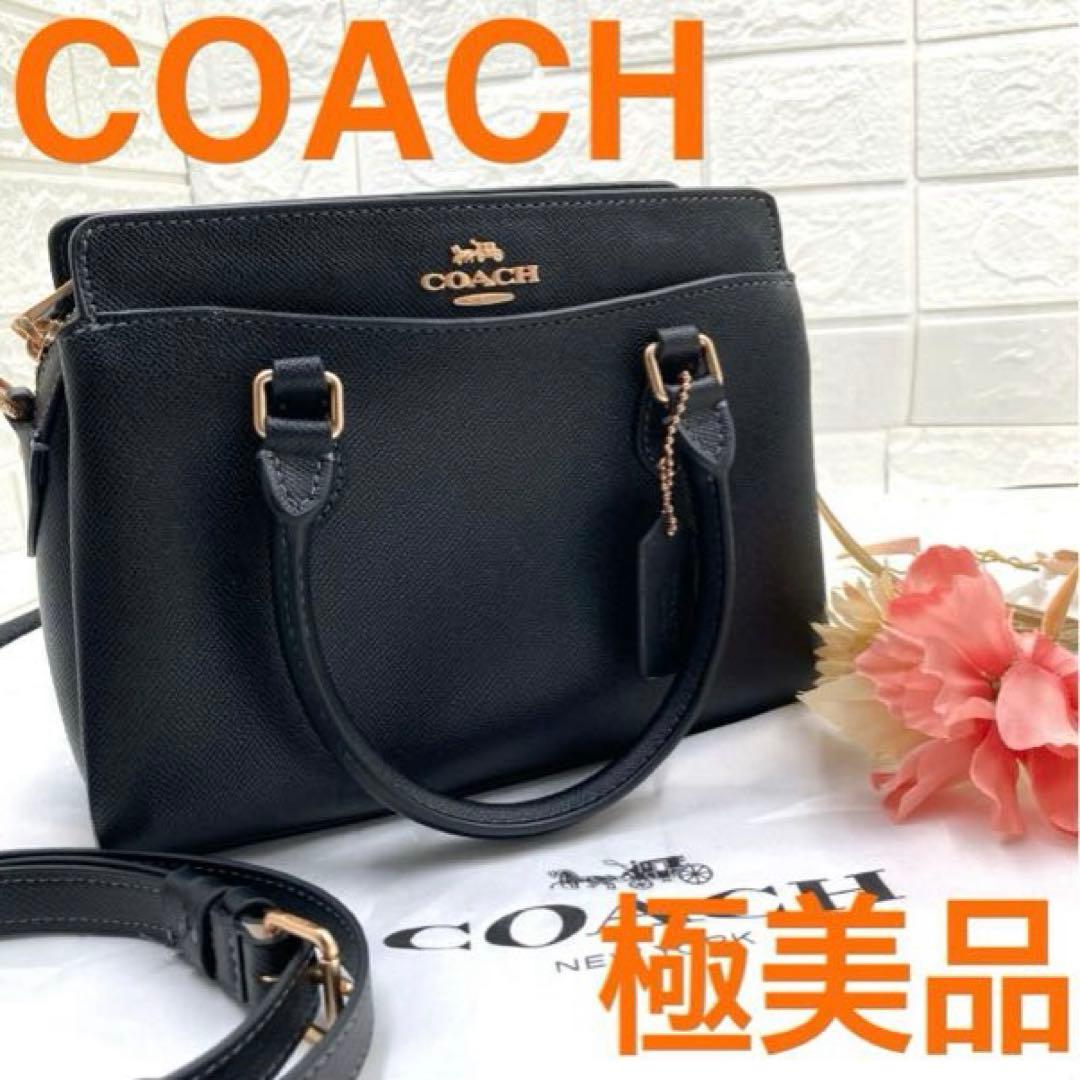 極美品❣️COACH2wayバッグ ショルダーバッグブラックコンパクトレザー袋付