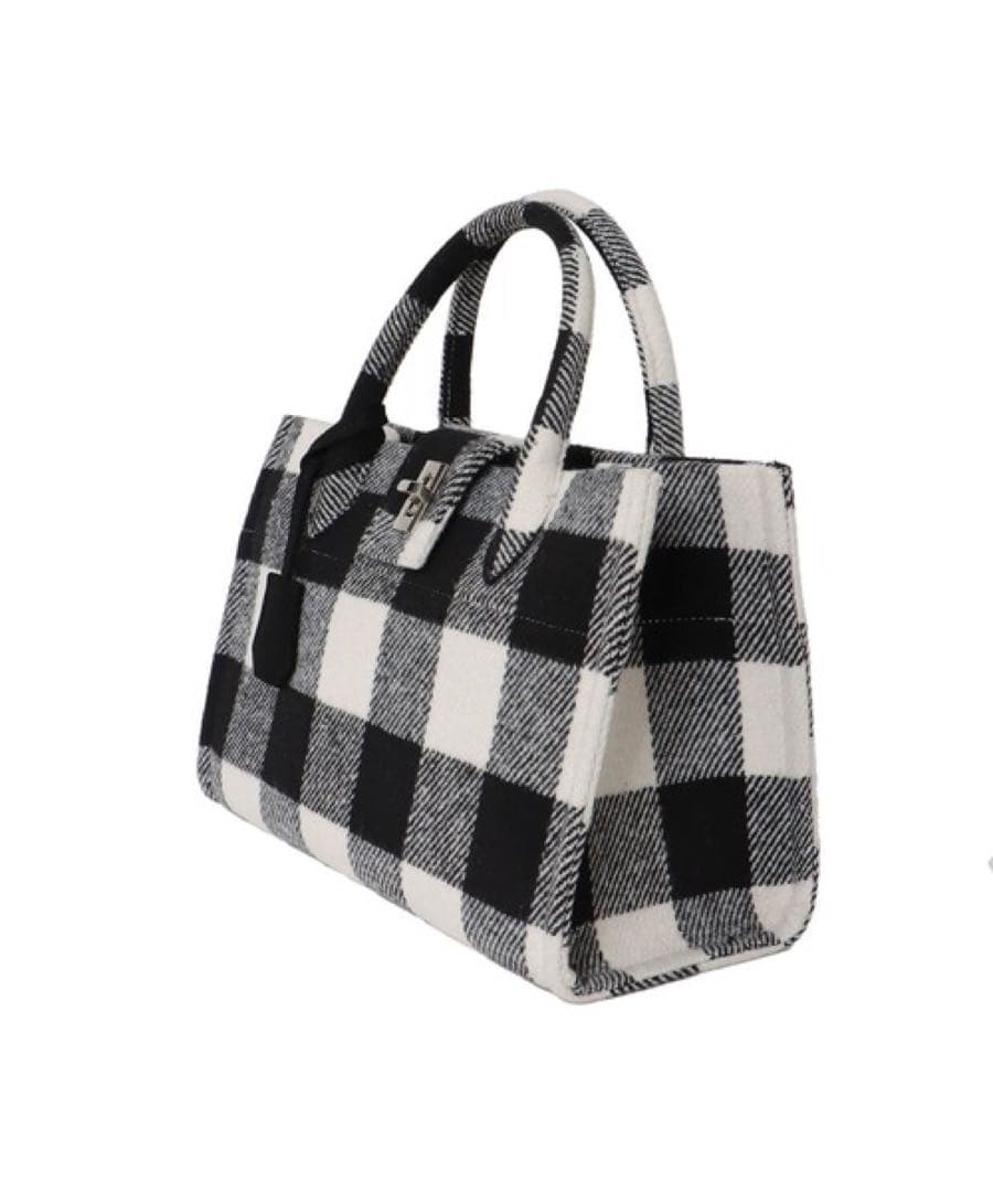 【新品未使用】ツルバイマリコオイカワ　Aimee ブロックチェック　ハンドバッグ