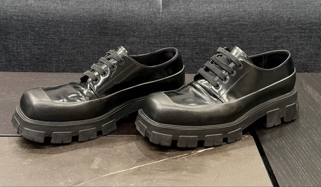 PRADA モノリス ダービーシューズ　UK10.5 29cm相当