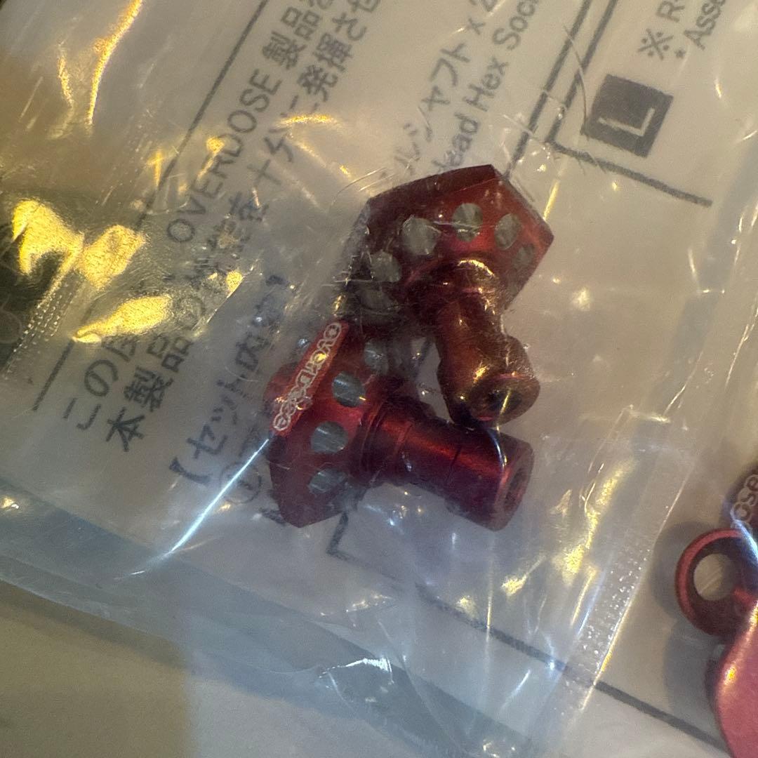 オーバードーズ overdoseアルミワンピースシャフト4mmレッド新品　ガルム