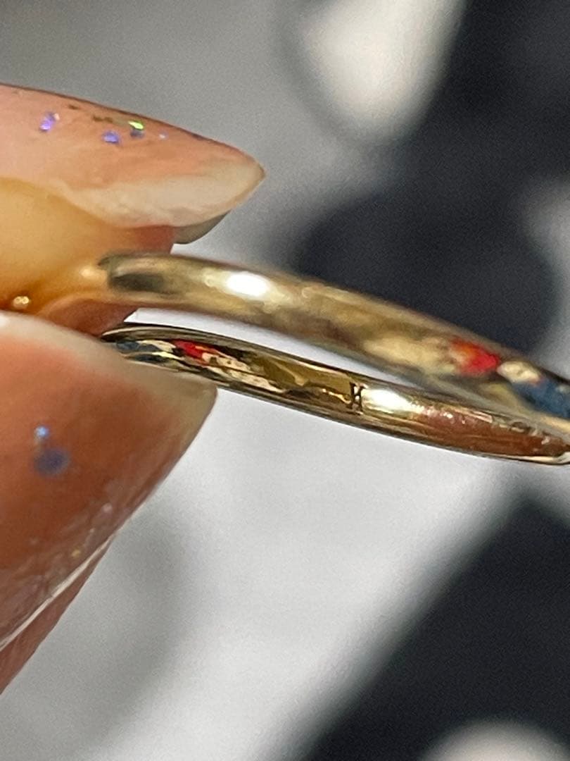 ヴァンドーム青山　2023年冬限定K10ゴールド ダイヤモンド V字型リング