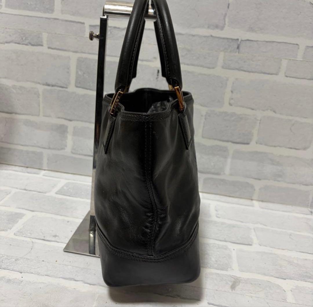 LOEWE ロエベ ハンドバッグ フスタ アナグラム南京錠 鍵付き　ブラック　黒