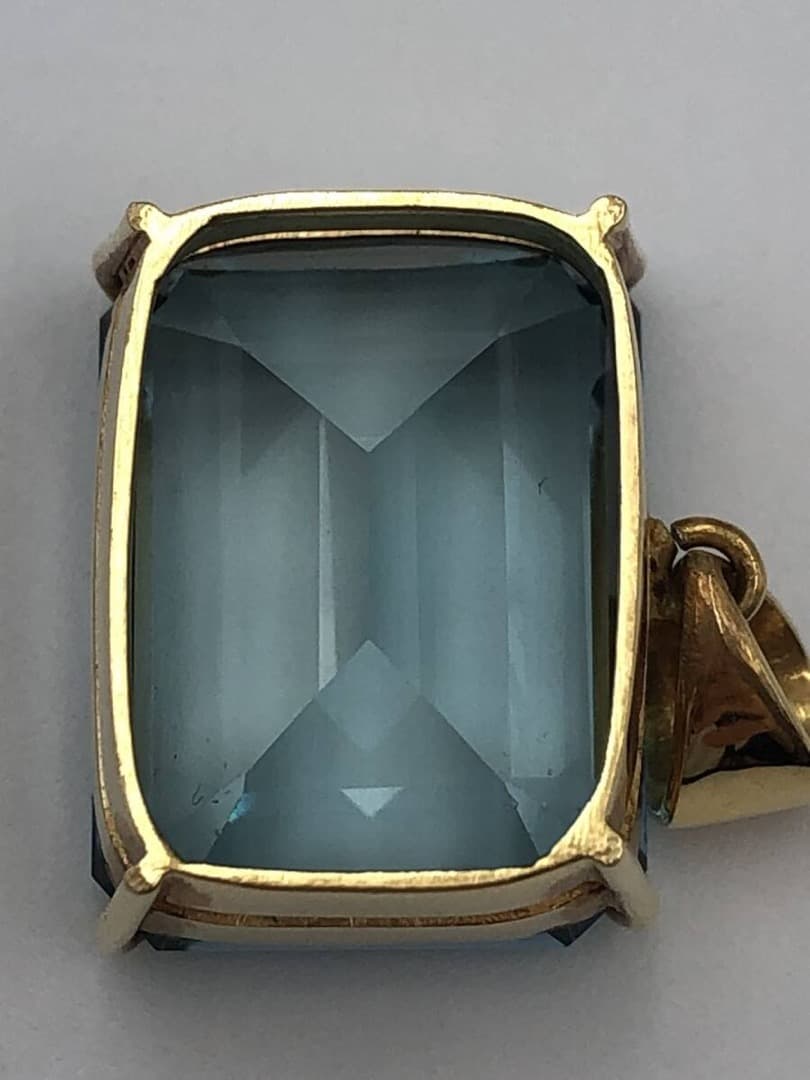 【masa_ruth1012】 アクアマリン ペンダント K18刻印