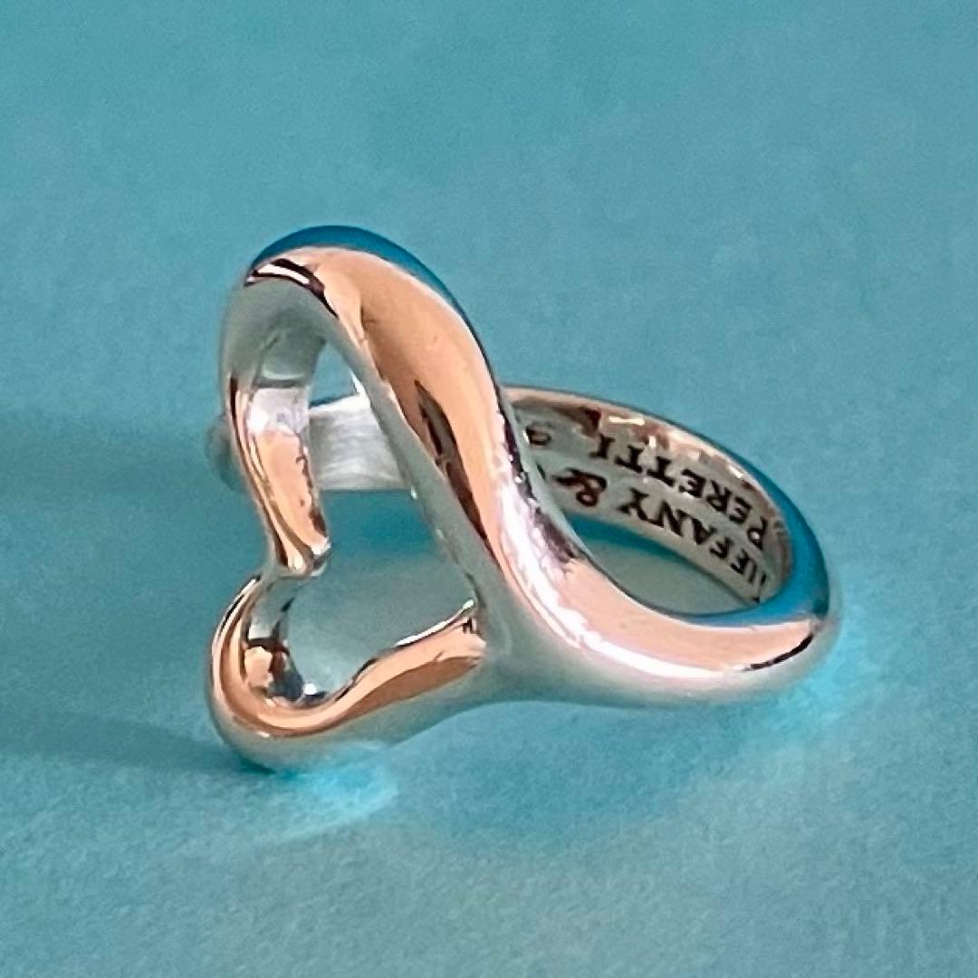 美品 ティファニー エルサペレッティ オープンハート リング 約7号 SV925