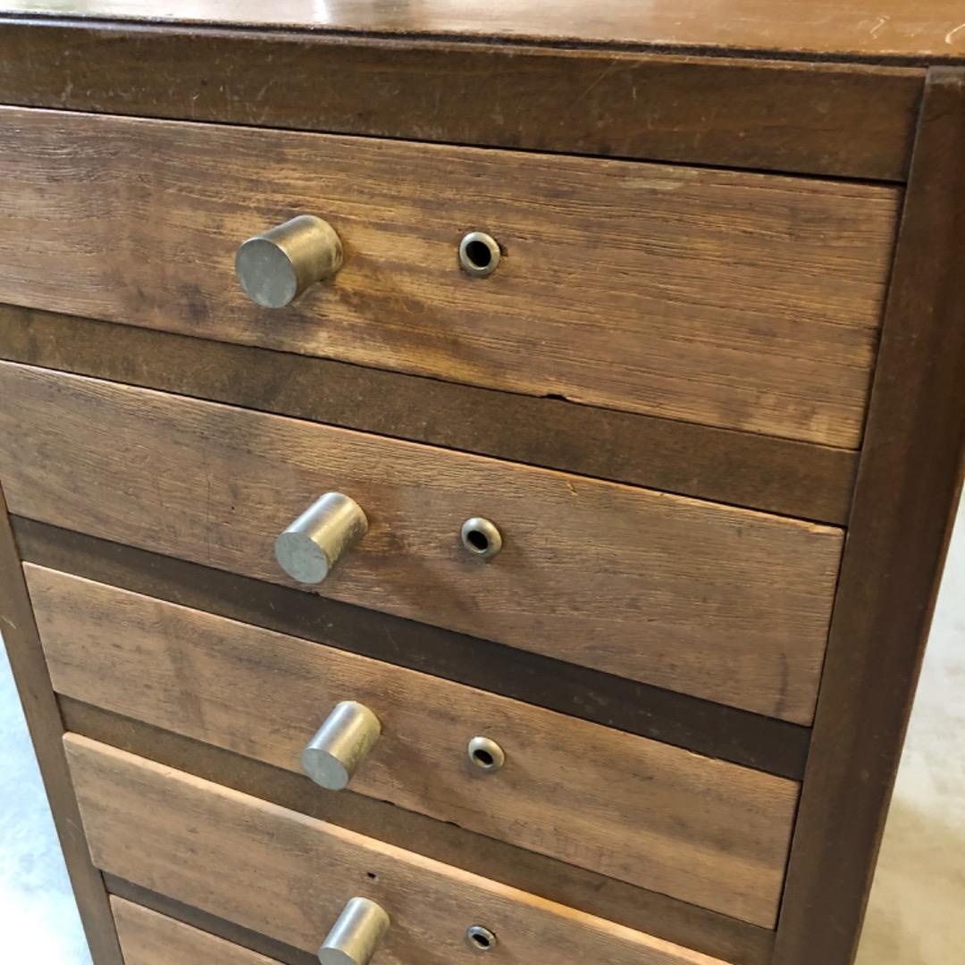 昭和　アンティーク　木製　書類棚　書類ケース　箪笥　レターケース　引き出し