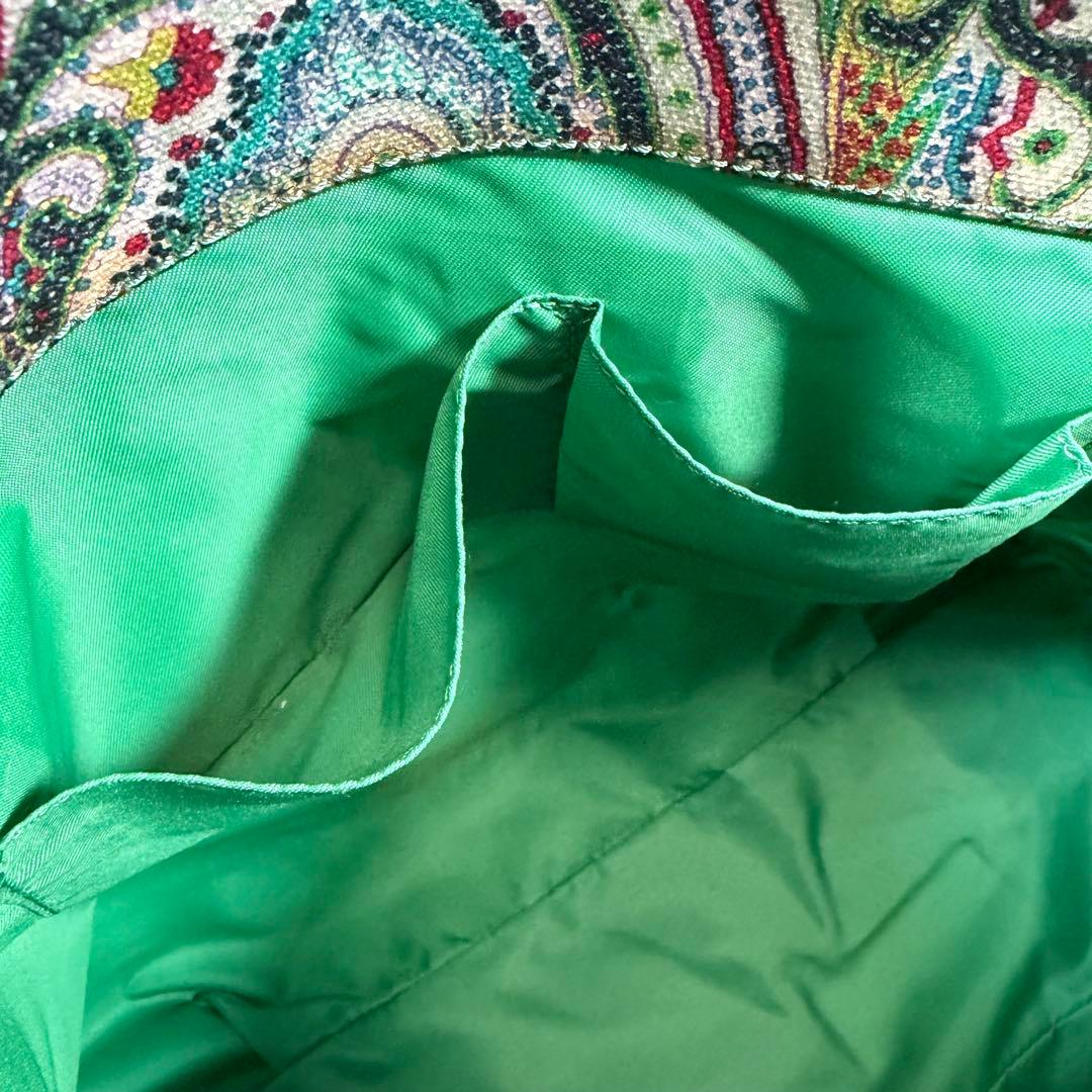 【希少】エトロ　ミニボストンバッグ　ペイズリー　2way PVC レザー