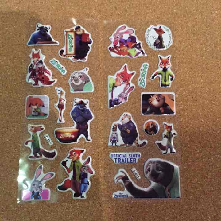 ズートピア3Dシール 6シートセット【新品・送料無料】