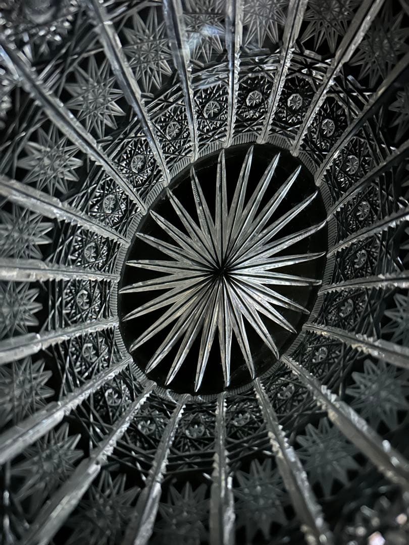 [美品]クリスタルガラス バスケット型装飾品