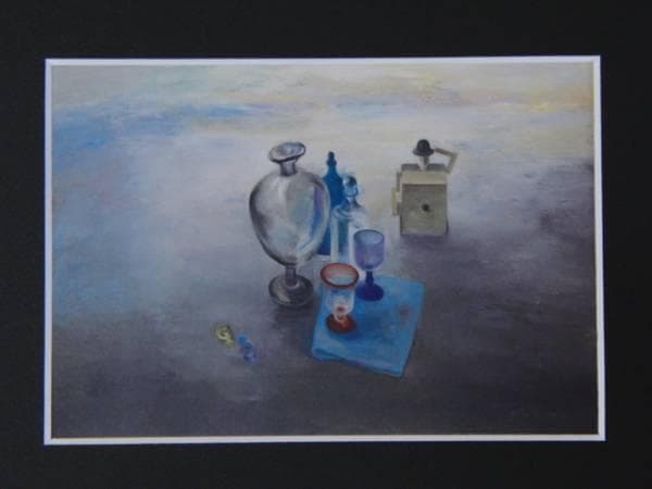 金山桂子、【遠い日】、希少な額装用画集より、新品額装付