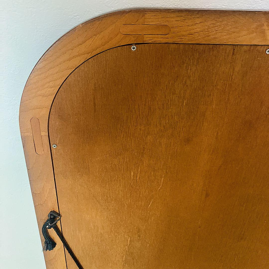 【お買い得 】ウォールミラー 壁掛け鏡 天然木 面取り鏡　姿見 アンティーク