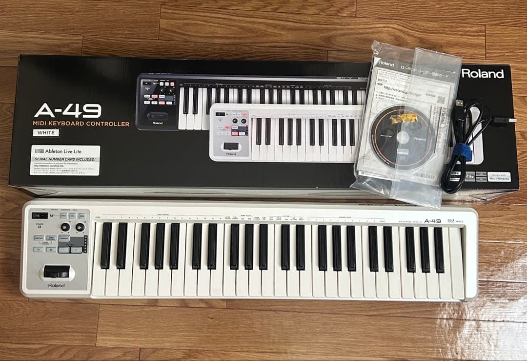 【美品】Roland A-49 MIDIキーボード ホワイト