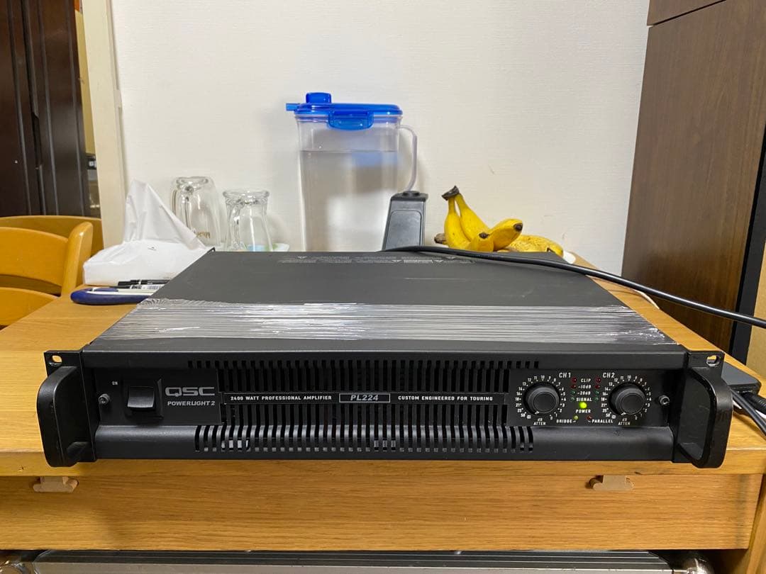 QSC PL224 PAアンプ 715W+715W/4Ω★簡易検査品