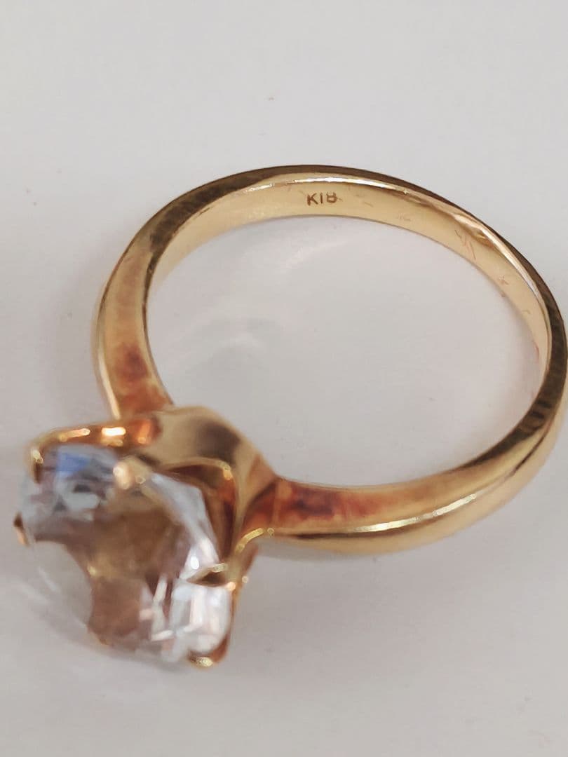 K18 一粒石のリング※注意事項あり