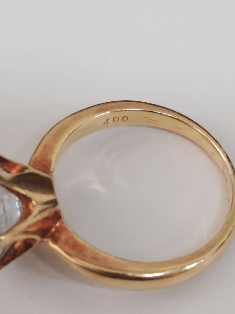 K18 一粒石のリング※注意事項あり