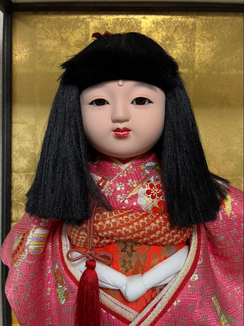 市松人形・人形の高さ約40cm・日本人形