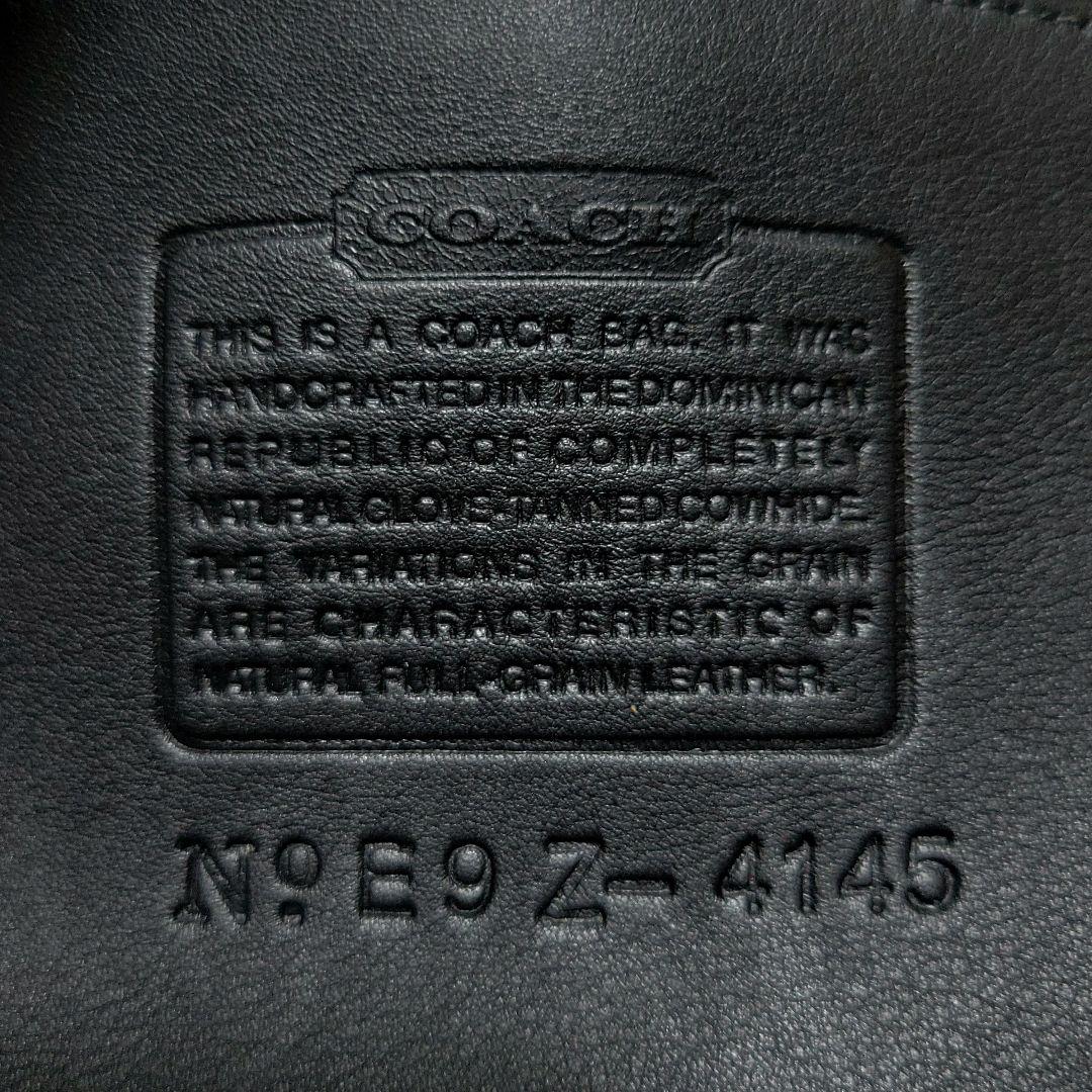 【美品】OLD COACH　ハンドバッグ レザー ポーチ チャーム 黒 4145