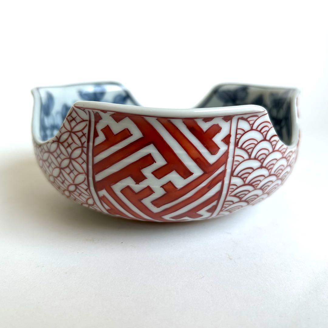 【未使用】京焼 清水焼 瑞昭窯 鉢 多用鉢 手書き ボウル 染付け